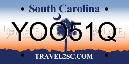 YOO51Q South Carolina License Plate