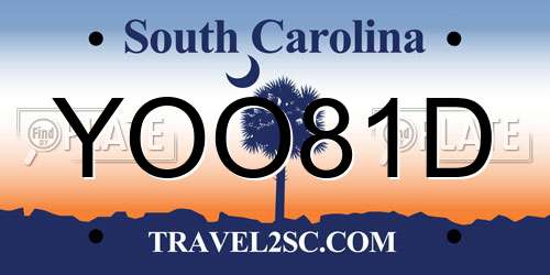 YOO81D South Carolina License Plate