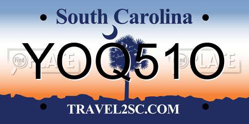 YOQ51O South Carolina License Plate