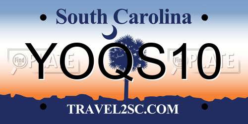 YOQS10 South Carolina License Plate