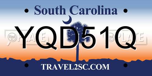 YQD51Q South Carolina License Plate