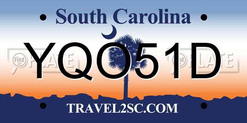 YQO51D South Carolina License Plate