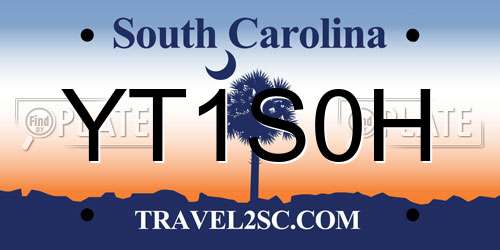 YT1S0H South Carolina License Plate