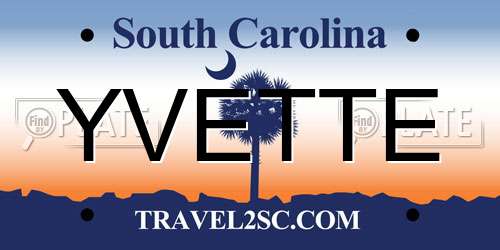 YVETTE South Carolina License Plate