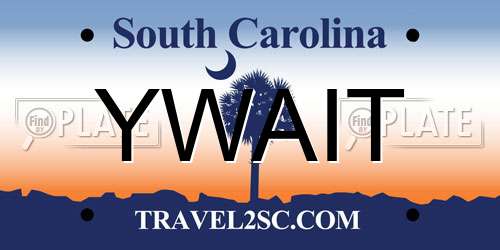 YWAIT South Carolina License Plate