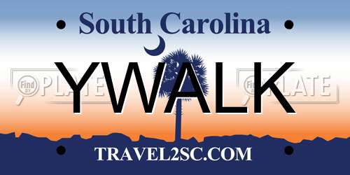 YWALK South Carolina License Plate