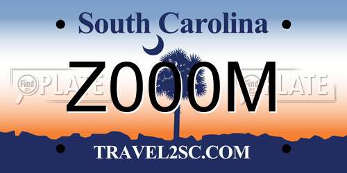 Z000M South Carolina License Plate