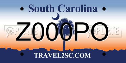 Z000PO South Carolina License Plate