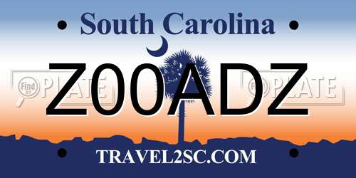 Z00ADZ South Carolina License Plate