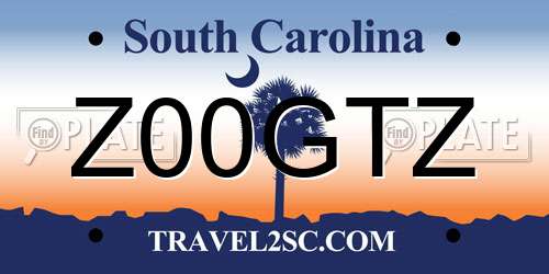 Z00GTZ South Carolina License Plate