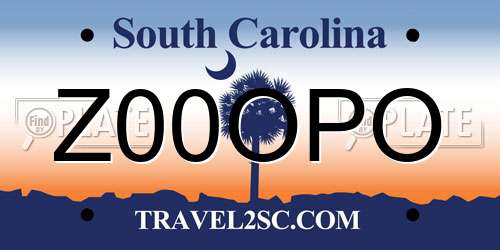 Z00OPO South Carolina License Plate