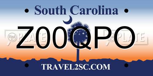Z00QPO South Carolina License Plate