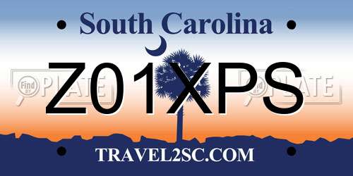 Z01XPS South Carolina License Plate