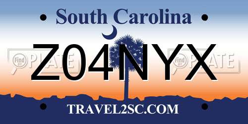 Z04NYX South Carolina License Plate