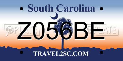 Z056BE South Carolina License Plate