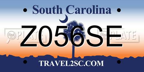 Z056SE South Carolina License Plate