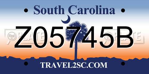 Z05745B South Carolina License Plate