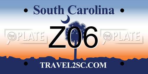 Z06 South Carolina License Plate