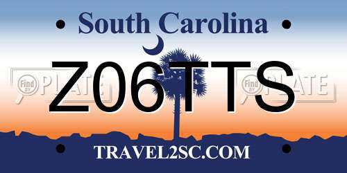 Z06TTS South Carolina License Plate