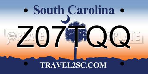 Z07TQQ South Carolina License Plate