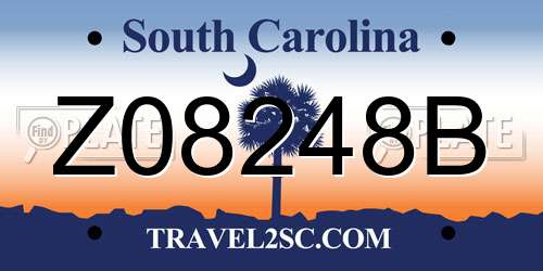 Z08248B South Carolina License Plate