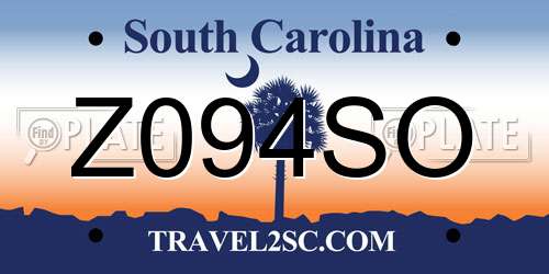 Z094SO South Carolina License Plate