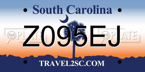 Z095EJ South Carolina License Plate