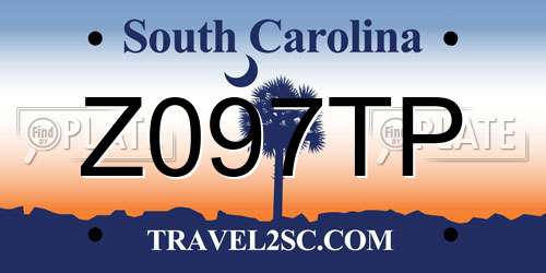 Z097TP South Carolina License Plate