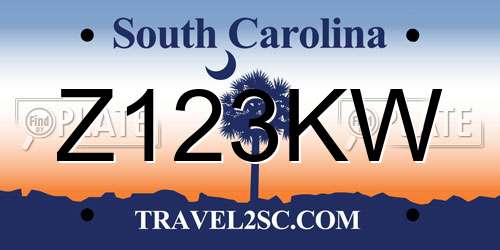 Z123KW South Carolina License Plate