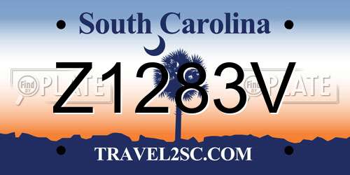 Z1283V South Carolina License Plate