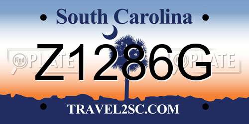 Z1286G South Carolina License Plate
