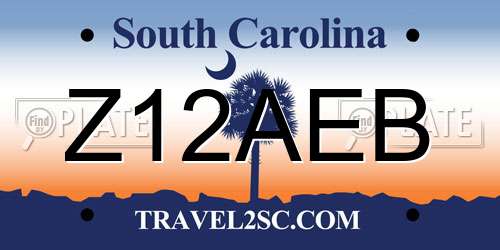 Z12AEB South Carolina License Plate