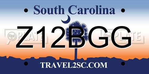 Z12BGG South Carolina License Plate