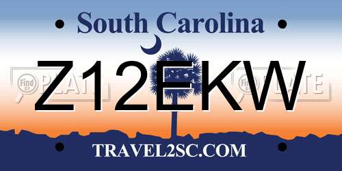 Z12EKW South Carolina License Plate
