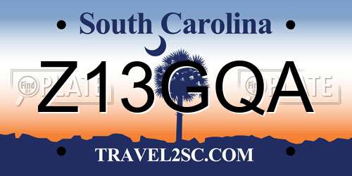 Z13GQA South Carolina License Plate