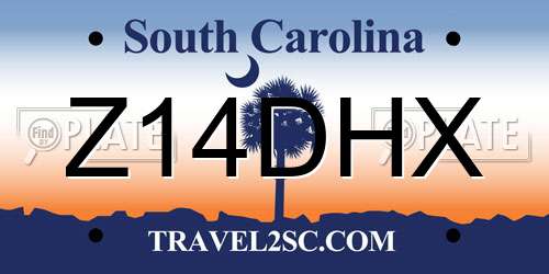 Z14DHX South Carolina License Plate