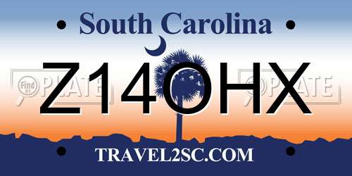 Z14OHX South Carolina License Plate