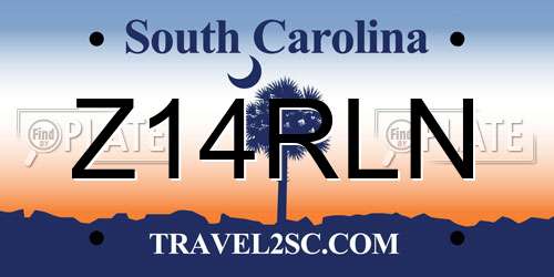 Z14RLN South Carolina License Plate