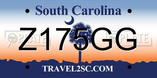 Z175GG South Carolina License Plate