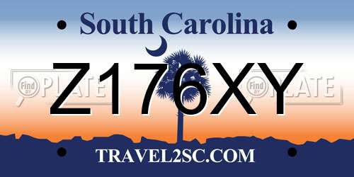 Z176XY South Carolina License Plate