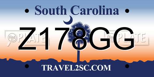 Z178GG South Carolina License Plate