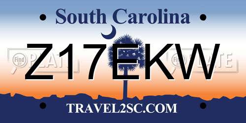 Z17EKW South Carolina License Plate