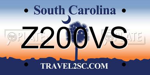Z200VS South Carolina License Plate