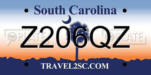 Z206QZ South Carolina License Plate