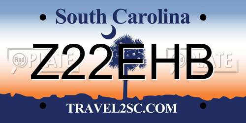 Z22EHB South Carolina License Plate
