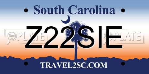 Z22SIE South Carolina License Plate