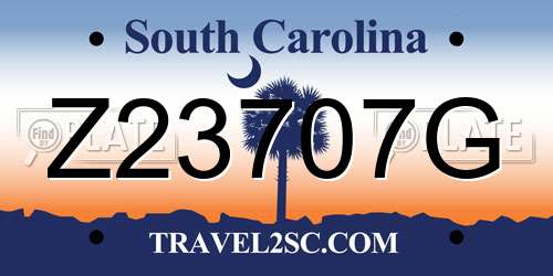 Z23707G South Carolina License Plate