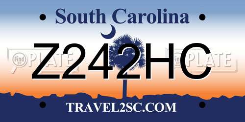 Z242HC South Carolina License Plate