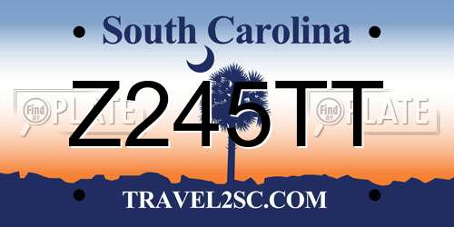 Z245TT South Carolina License Plate