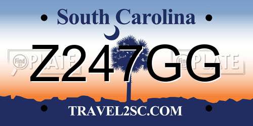 Z247GG South Carolina License Plate